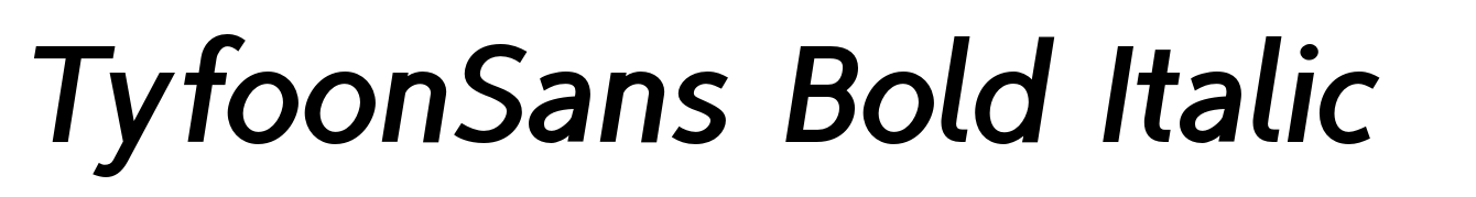 TyfoonSans Bold Italic